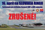 Aprílové testovanie na Slovakia Ringu je zrušené. Rovnako aj prvé preteky M SR juniorov v Dlhej